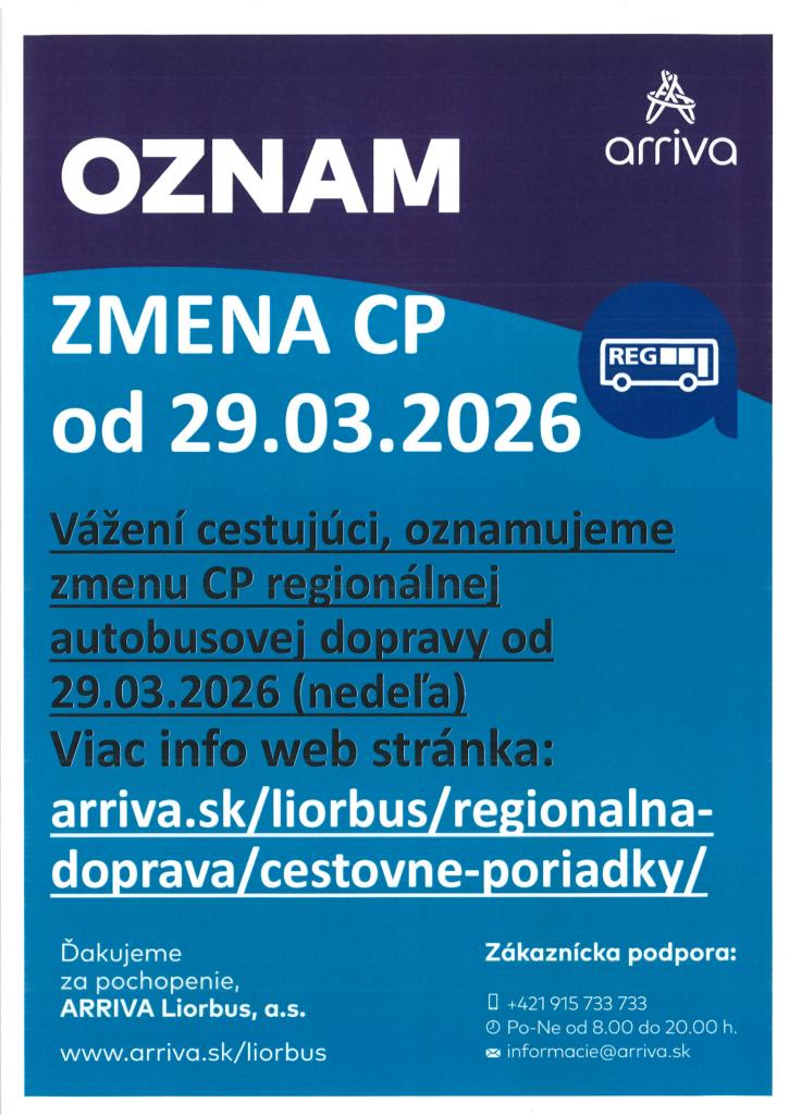 Zmena CP autobusov