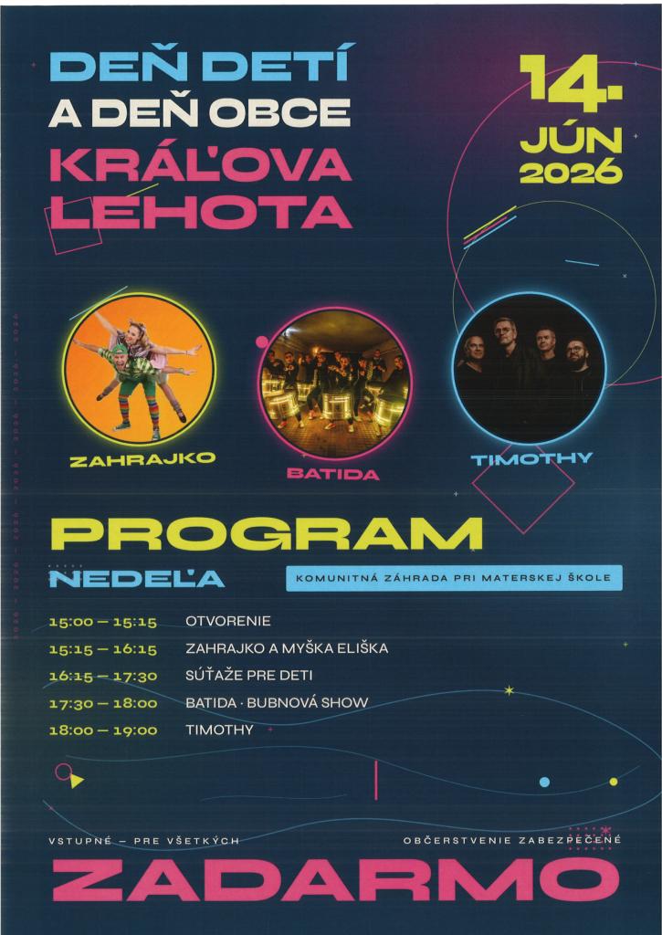 DEŇ DETÍ a&nbsp;DEŇ OBCE Kráľova Lehota